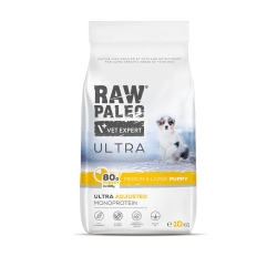 RAW PALEO ULTRA TURKEY PUPPY MEDIUM/LARGE - sucha karma z indykiem dla szczeniąt ras średnich i dużych 10kg